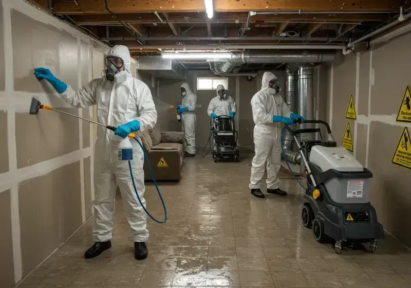 Basement Moisture Removal and Structural Drying process in Eads, CO